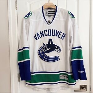 Authentic Reebok Vancouver Canucks White Orca Jersey Size XL